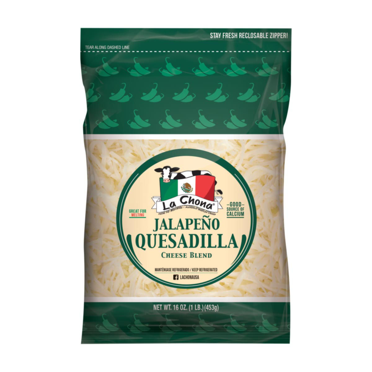 La Chona Jalapeño Quesadilla Cheese Blend, 16 oz