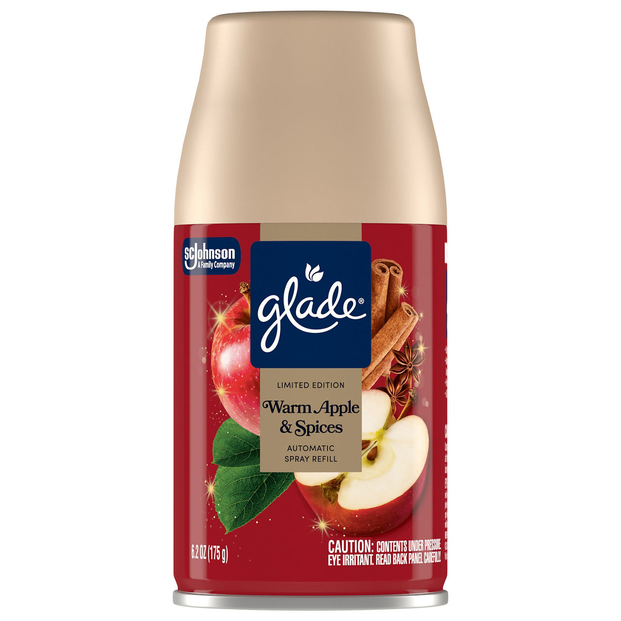 Glade® Automatic Spray Refill, Air Freshener, Warm Apple & Spices, 6.2 oz