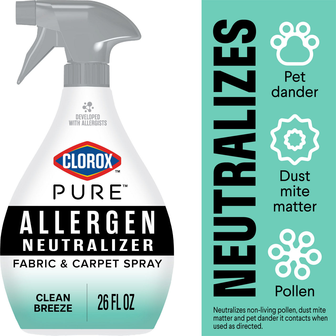 Clorox PURE Allergen Neutralizer Fabric and Carpet Spray, 26 fl oz
