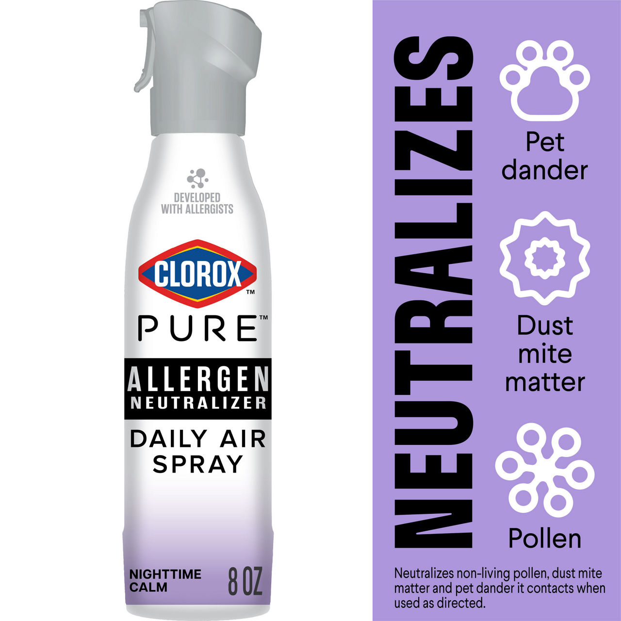 Clorox PURE Allergen Neutralizer Daily Air Spray, Nighttime Calm, 8 oz