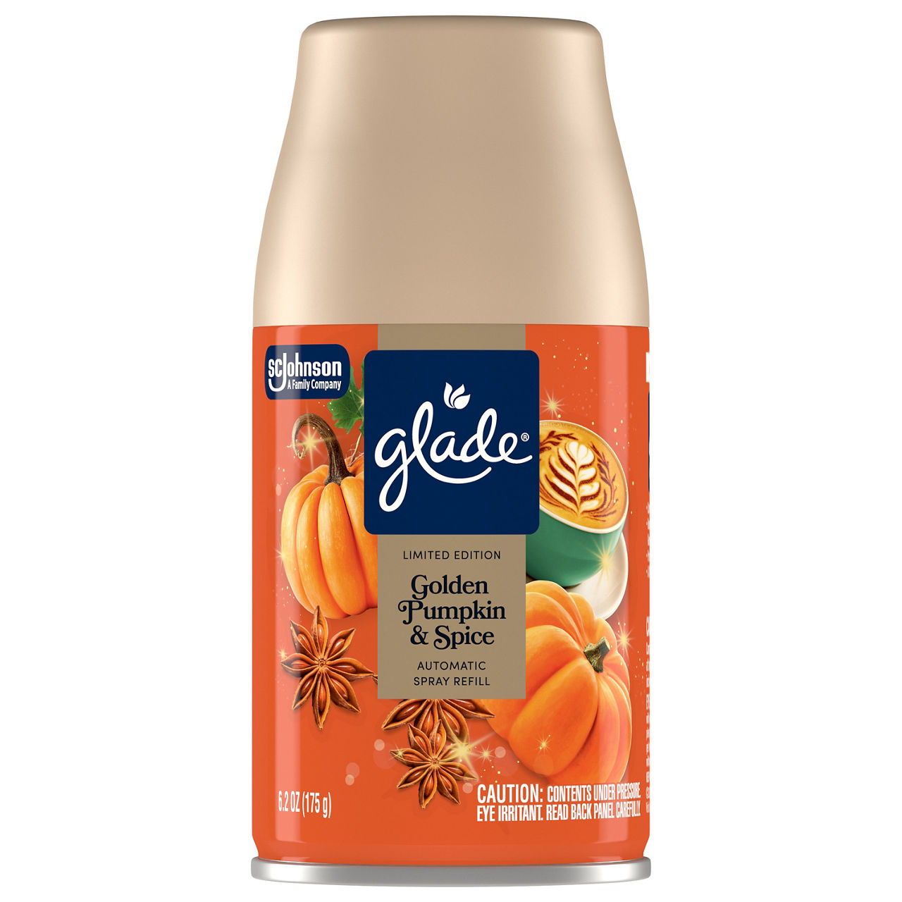 Glade® Automatic Spray Refill, Air Freshener, Golden Pumpkin & Spice, 6.2 oz