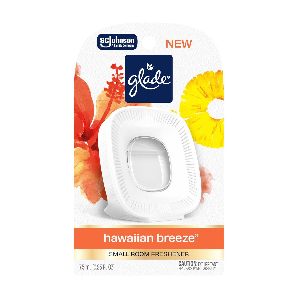 Glade® Small Room Freshener Starter Kit, Hawaiian Breeze, 1 Device + 1 Refill, 0.25 fl oz