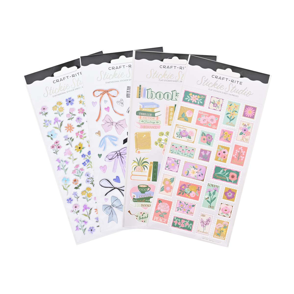 Craft-Rite Stickie Studio Sticker Sheets, 4 Assorted Designs