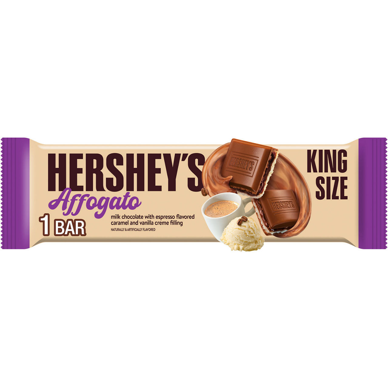 HERSHEY'S Affogato Flavored King Size, Candy Bar, 2.2 oz