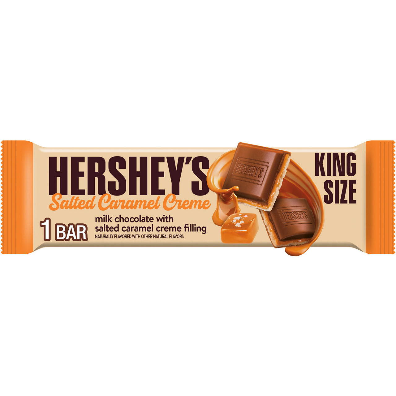 HERSHEY'S Salted Caramel Creme Flavored King Size, Candy Bar, 2.2 oz