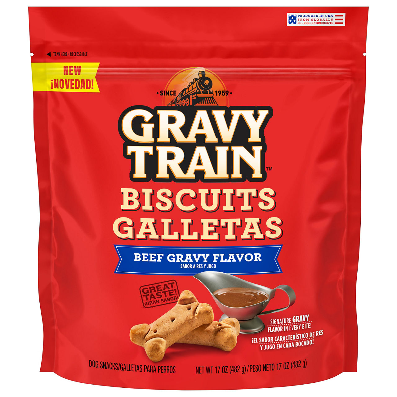 Gravy Train Biscuits Dog Treats Beef Gravy Flavor, 17 oz. Bag