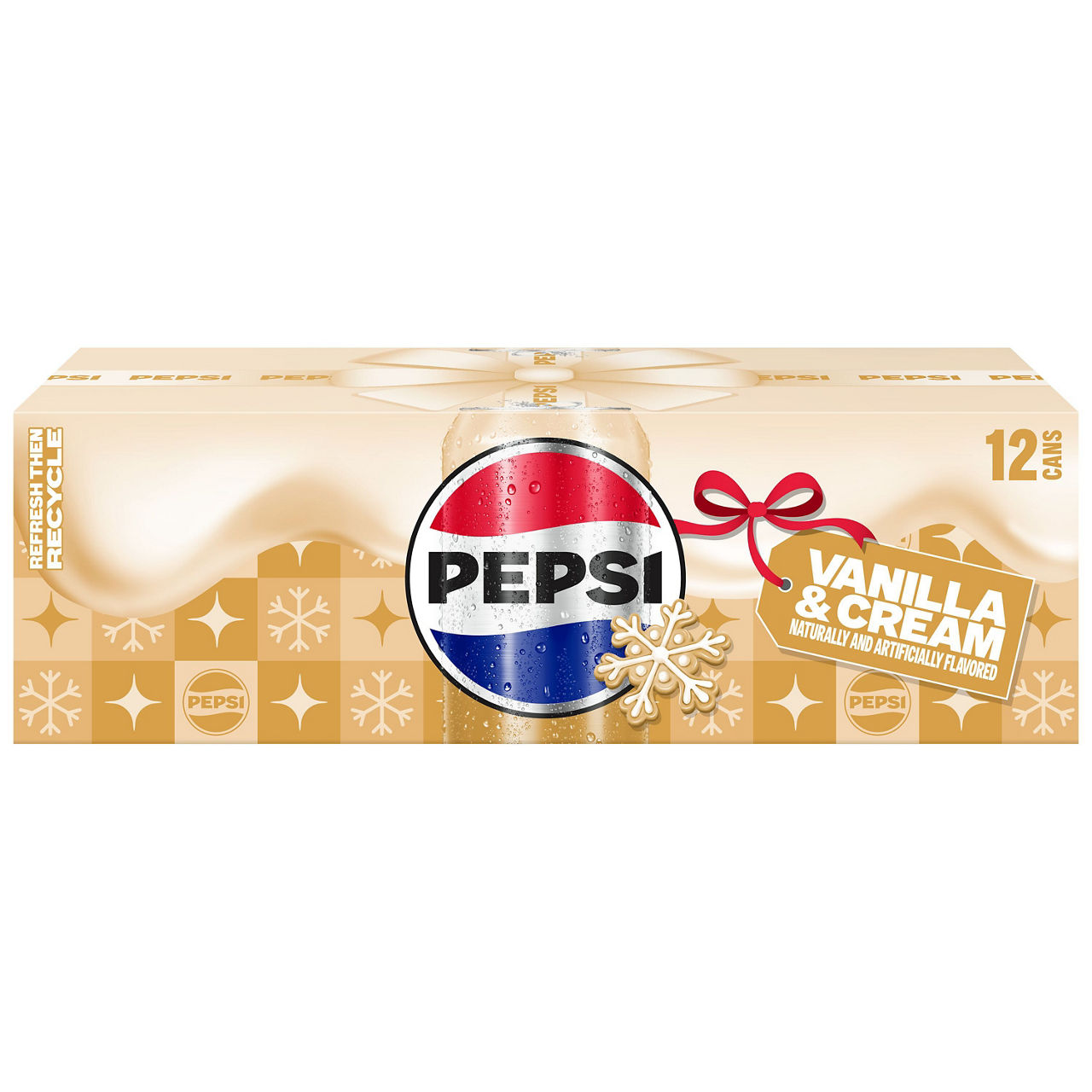 Pepsi Soda Vanilla & Cream, 12 Fl oz X 12