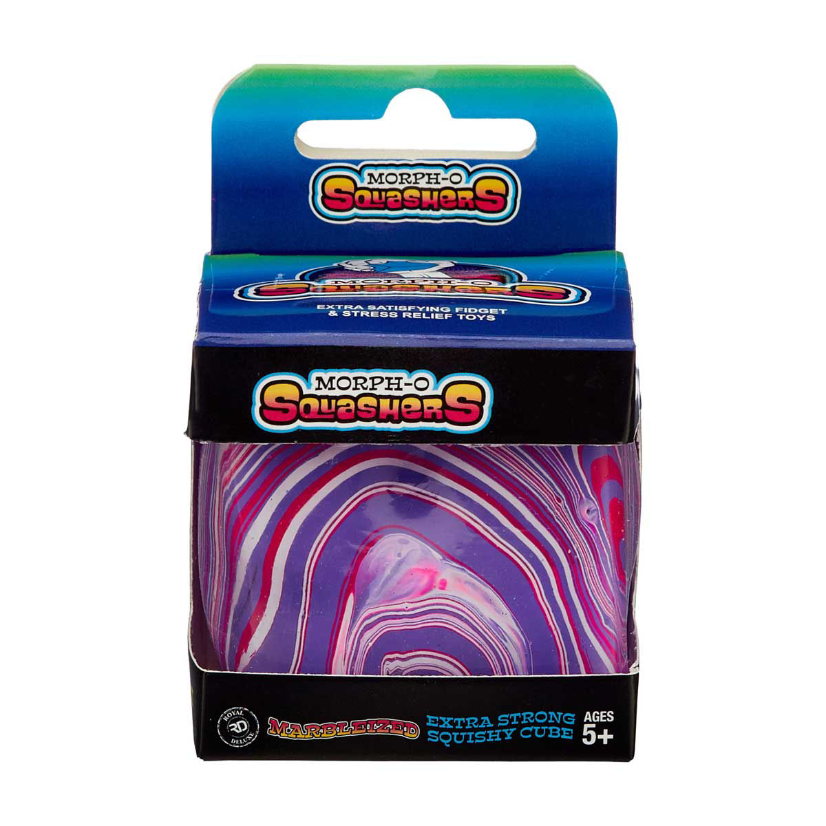 Morph-O Squasher-S Marbleized Squishy Cube Fidget Toy
