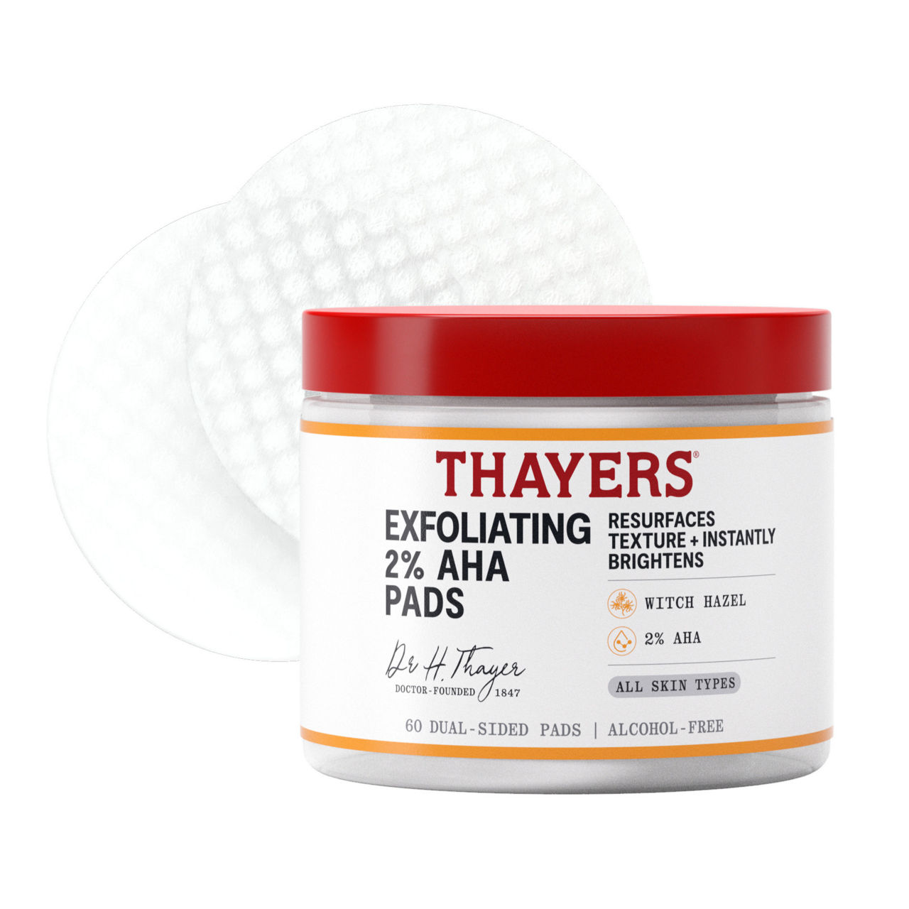 Thayers AHA Pads 60 ct