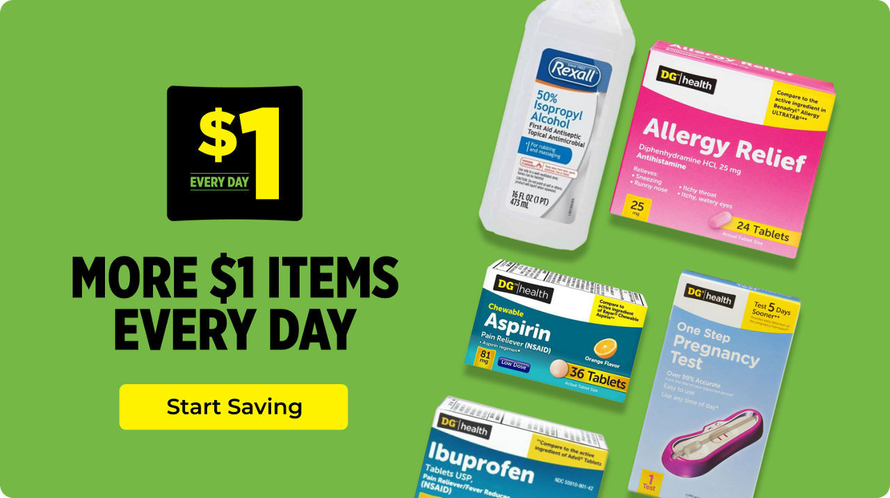 $1 Every Day — More $1 items every day — Start Saving
