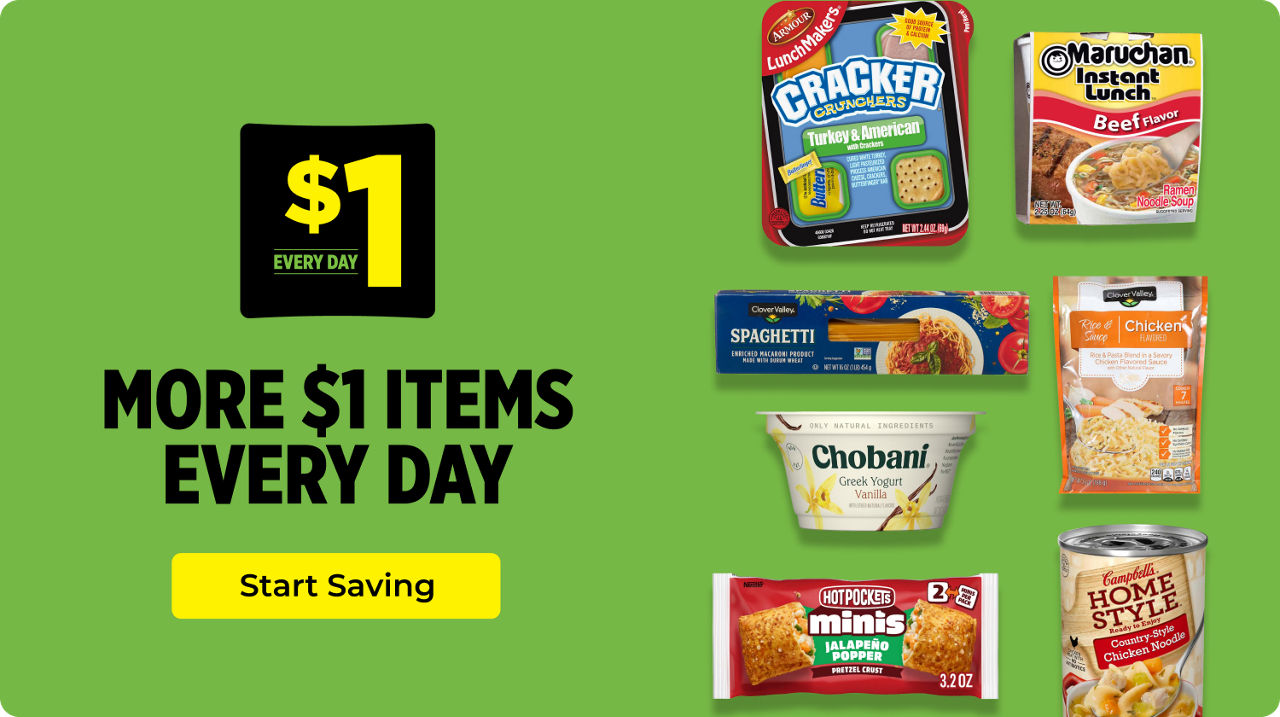More $1 Items Every Day — $1 Every Day Start Saving
