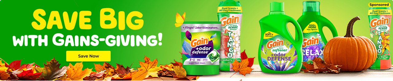 Save Big with Gains-giving