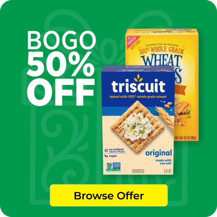 BOGO 50% OFF WHEAT THINS® or TRISCUIT®
