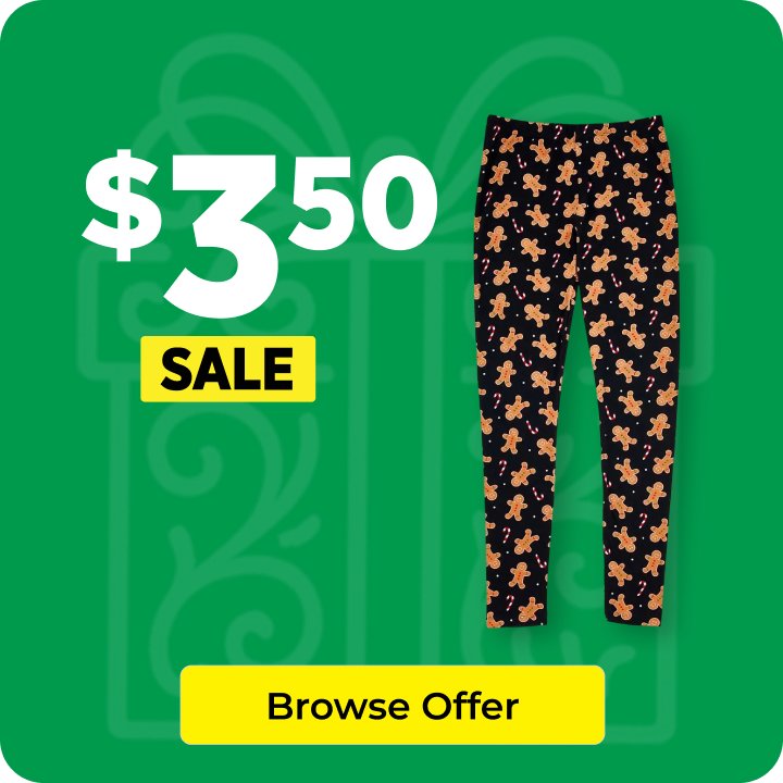 $3.50 Sale on Holiday Leggings