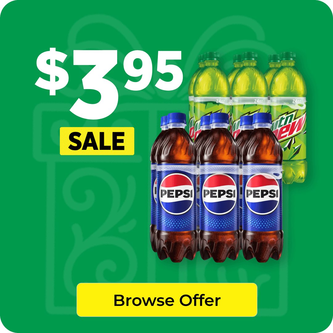 $3.95 Sale on Pepsi or Mountain Dew