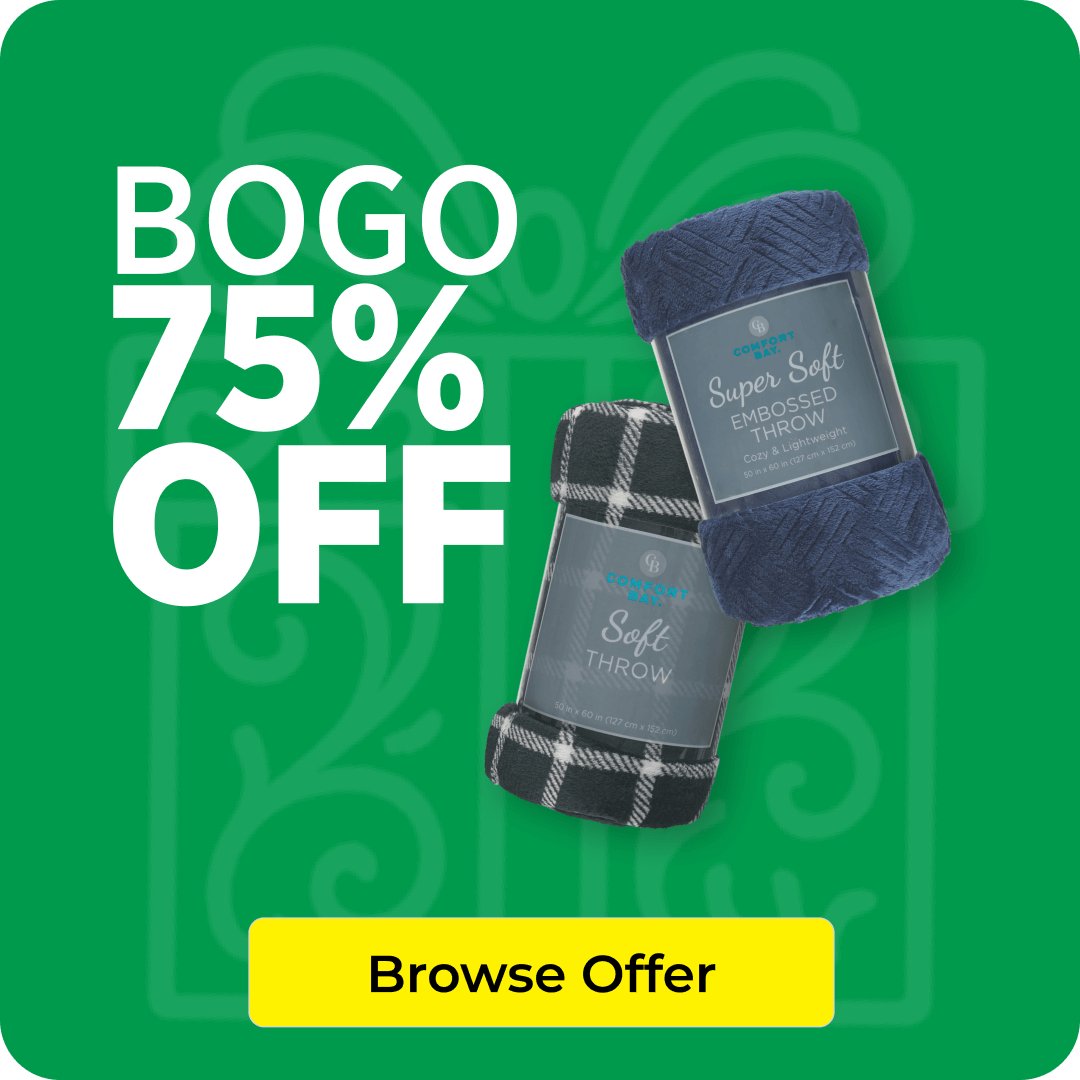 BOGO 75% OFF Throws