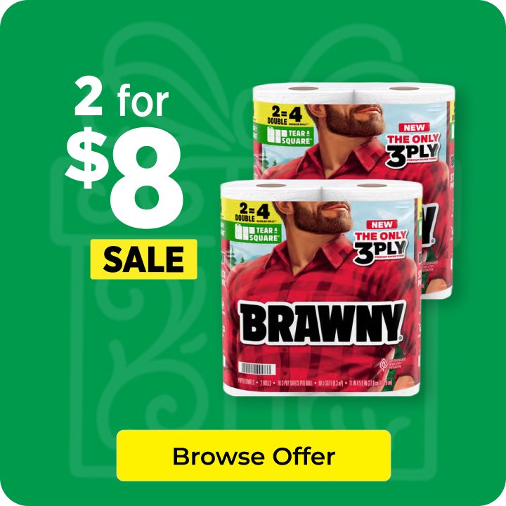 2 for $8 Brawny