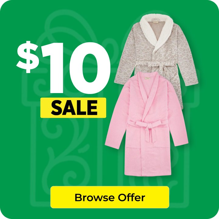 $10 Sale on Ladies Robes