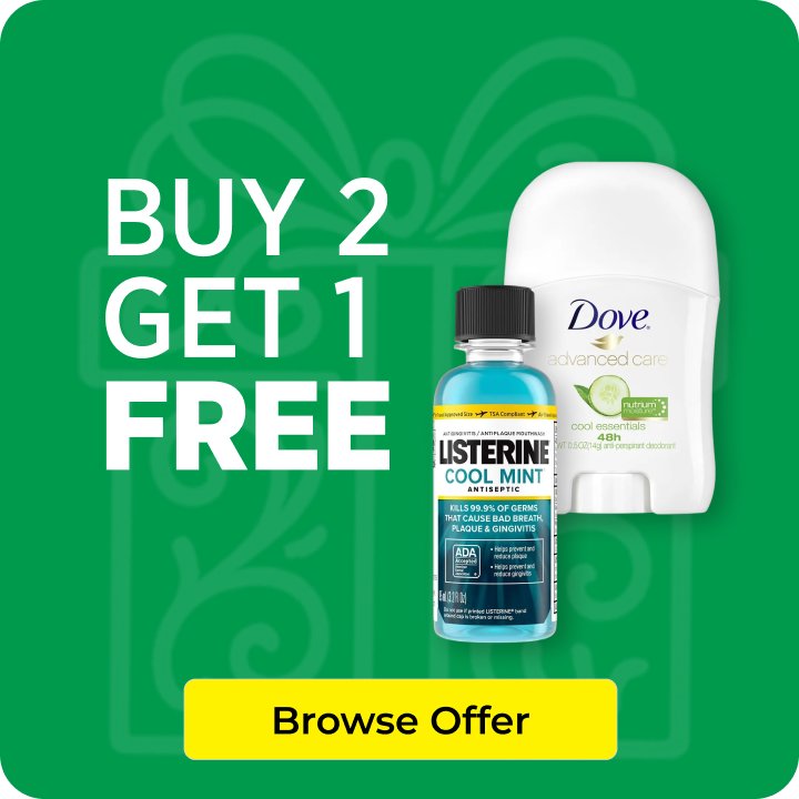 Buy 2 Get 1 Free Travel Size Products