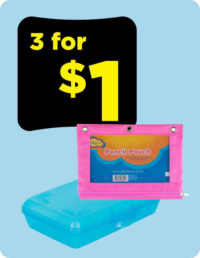 3 for $1 pencil pouch