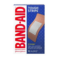 Band-Aid Brand Tough Strips Extra Durable Adhesive Bandages, Extra Large, 10 ct