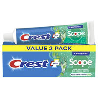 Crest Whitening Plus Scope Toothpaste , Minty Fresh, 5.4 oz, Pack of 2