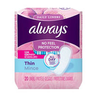 Always Thin Daily Liners Regular Clean Scent Wrapped,