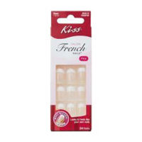 Kiss Salon French Nails with Natural Moon Pink