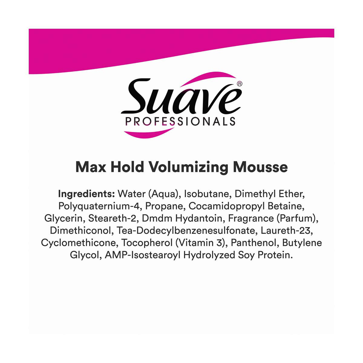 Suave Max Hold Volumizing Mousse, 9oz.