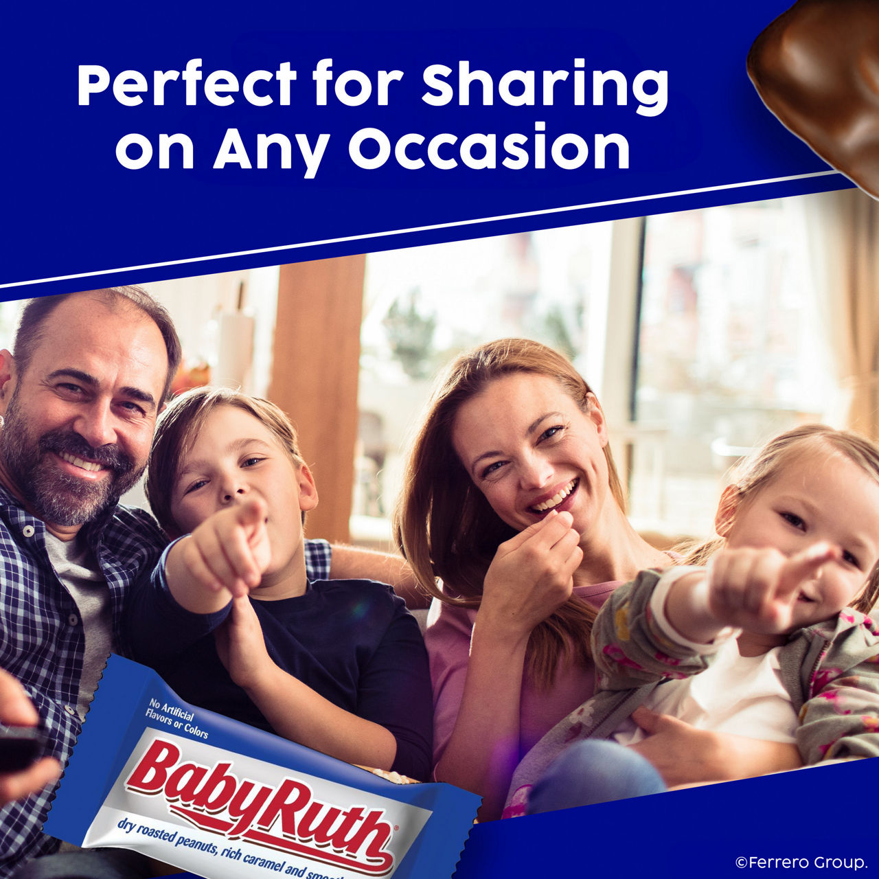 Baby Ruth Chocolatey, Peanut, Caramel, Nougat, Fun Size Individually Wrapped Candy Bars, 6 pack 3.9 oz each