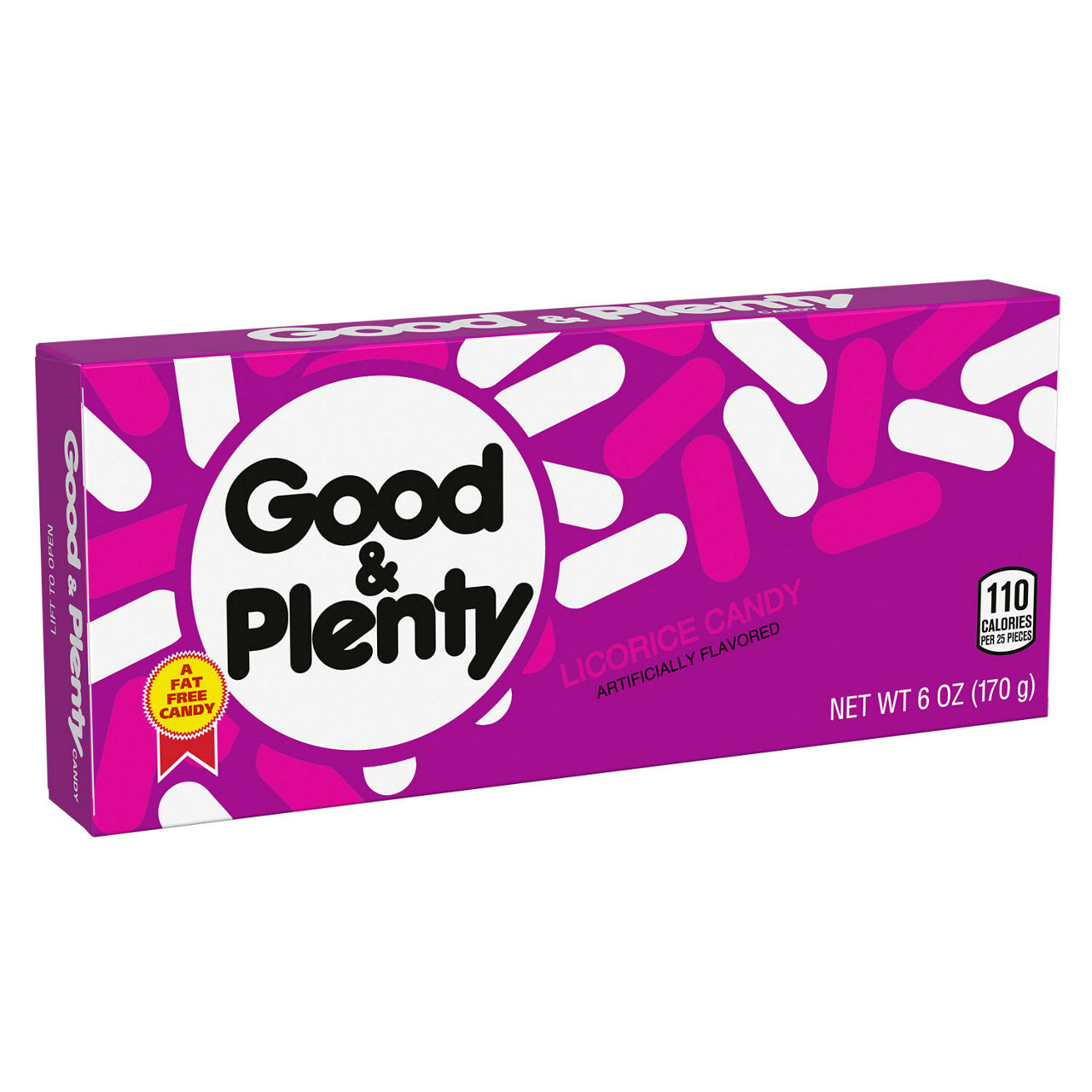 GOOD & PLENTY Licorice Fat Free, Candy Box, 6 oz