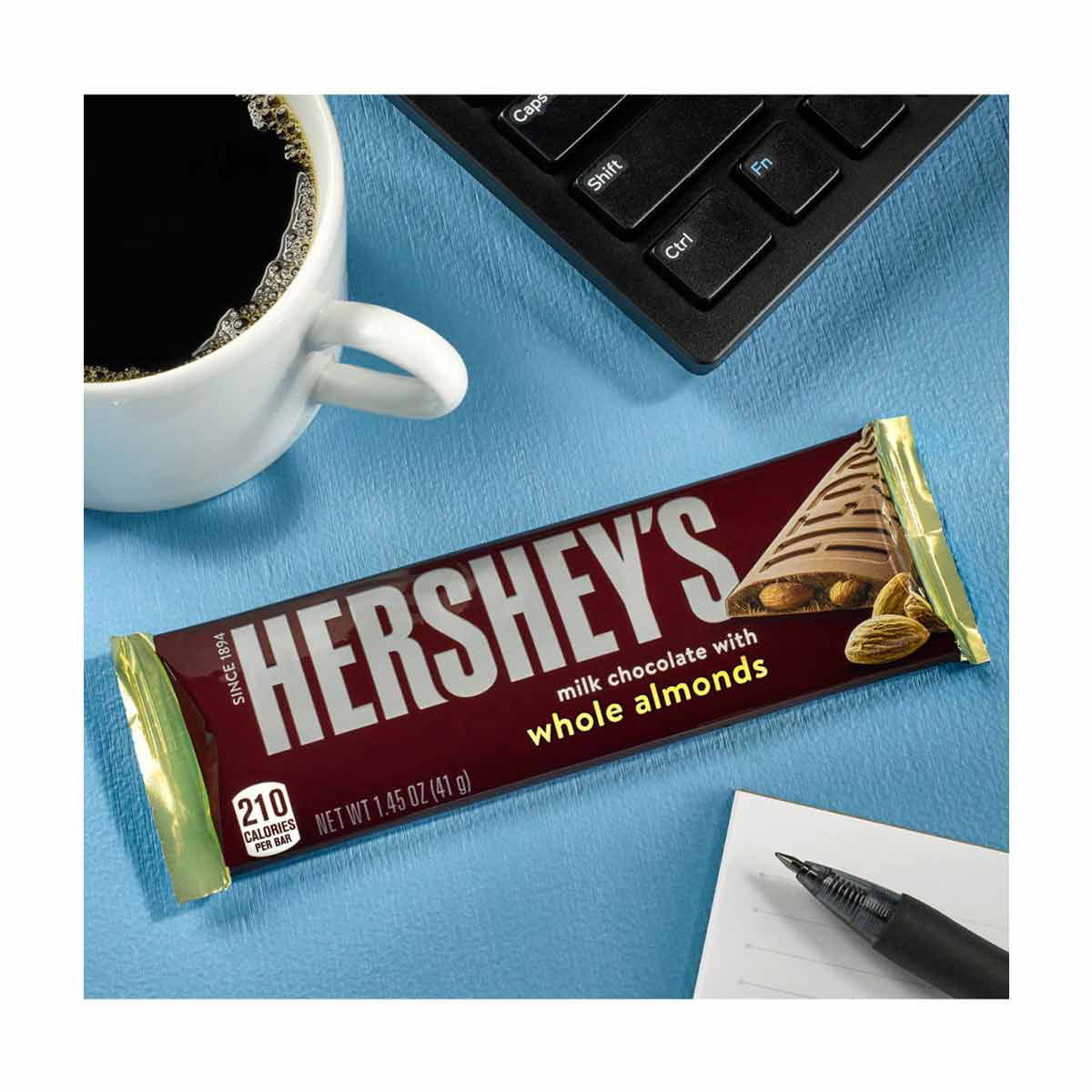 Hershey's Milk Chocolate with Whole Almonds Candy Bar, 1.45 oz