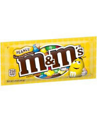 M&M'S Peanut Milk Chocolate Candy, Full Size, 1.74 oz Pouch