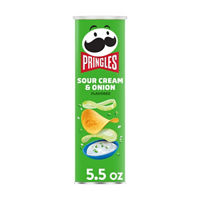 Pringles Potato Crisps Chips, Sour Cream and Onion, 5.5 oz