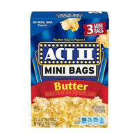 ACT II Butter Microwave Popcorn, 3-Count 1.6-oz. Mini Bags