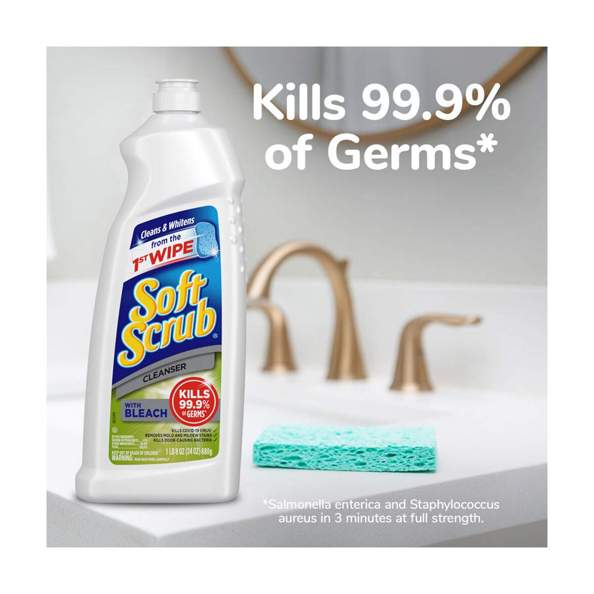 Soft Scrub Antibacterial Cleanser with Bleach, 24 fl oz