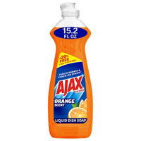 Ajax Ultra Liquid Dish Soap Orange Scent, Triple Action, 15.2 oz Bottle