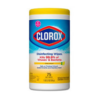 Clorox Disinfecting Wipes, Bleach Free Cleaning Wipes, Crisp Lemon, 75 Count