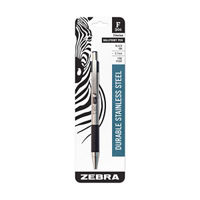 F-301 Stainless Steel Ballpoint Pen, 0.7mm Black, 1
