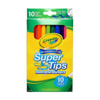 Crayola Washable Super Tips Markers, 10 Count