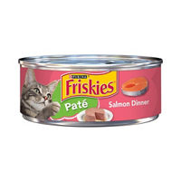 Purina Friskies Pate Wet Cat Food, Salmon Dinner - 5.5 oz. Can