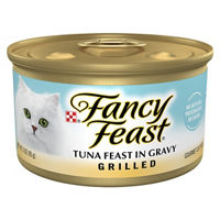Purina Fancy Feast Grilled Tuna Feast Wet Cat Food in Savory Gravy, Gourmet Complete and Balanced Premium Canned Cat Food