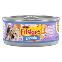 Purina Friskies Shreds Turkey and Cheese Dinner in Gravy High Protein Wet Cat Food