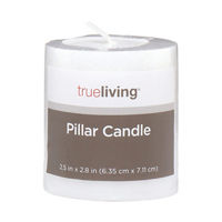 trueliving 2.8  Inch Unscented Pillar Candle