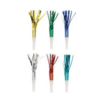 Foil Fringed Party Squawkers, 8 Count