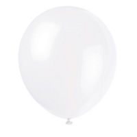 9" Latex Balloons, 20 Count, White