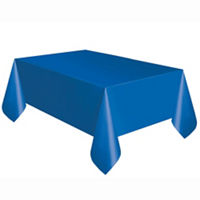 Plastic Tablecloth, 54" x 108" , Royal Blue