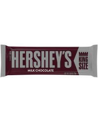 Hershey's Milk Chocolate King Size Candy Bar, 2.6 oz Wrapper.