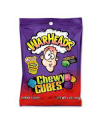 Warheads Cubes Sour & Sweet Chewy Fruity Candy,
