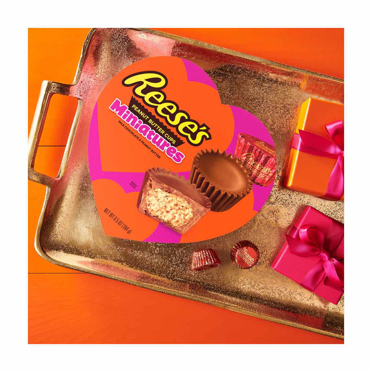 Reese's Miniatures Milk Chocolate Peanut Butter Valentine's Day Candy Gift Box, 6.5 oz